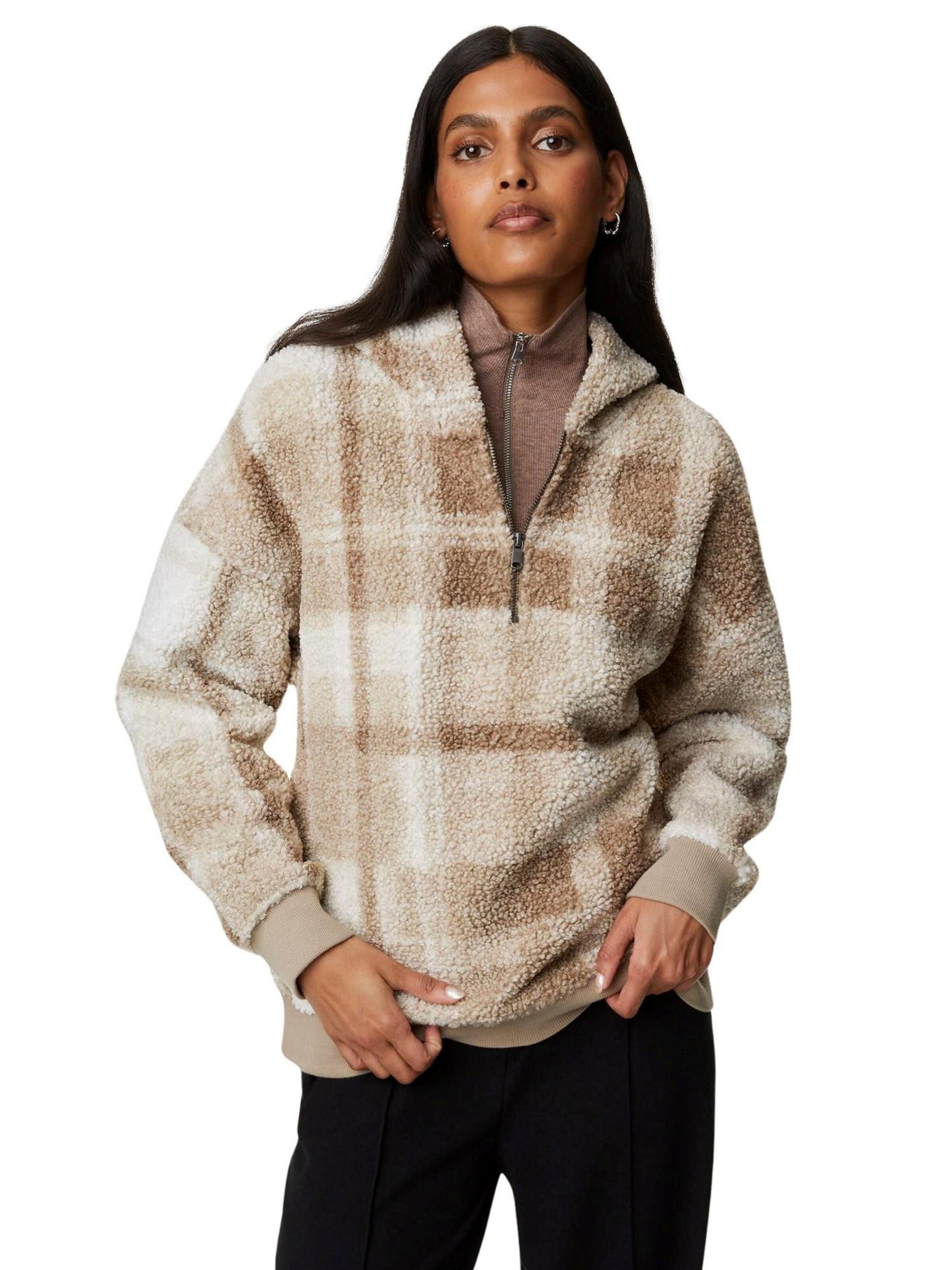 Sweat-shirt Marks & Spencer en beige : devant