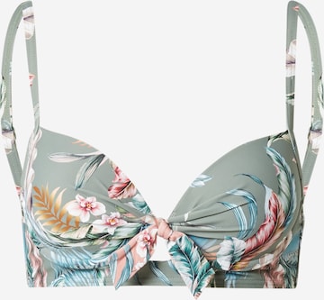 ESPRIT Push-up Bikinioverdel 'MALIBU BEACH' i grøn: forside