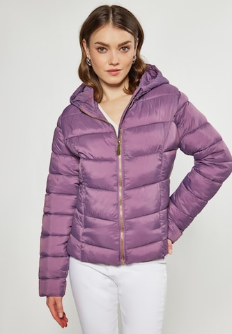 Veste d’hiver faina en violet : devant