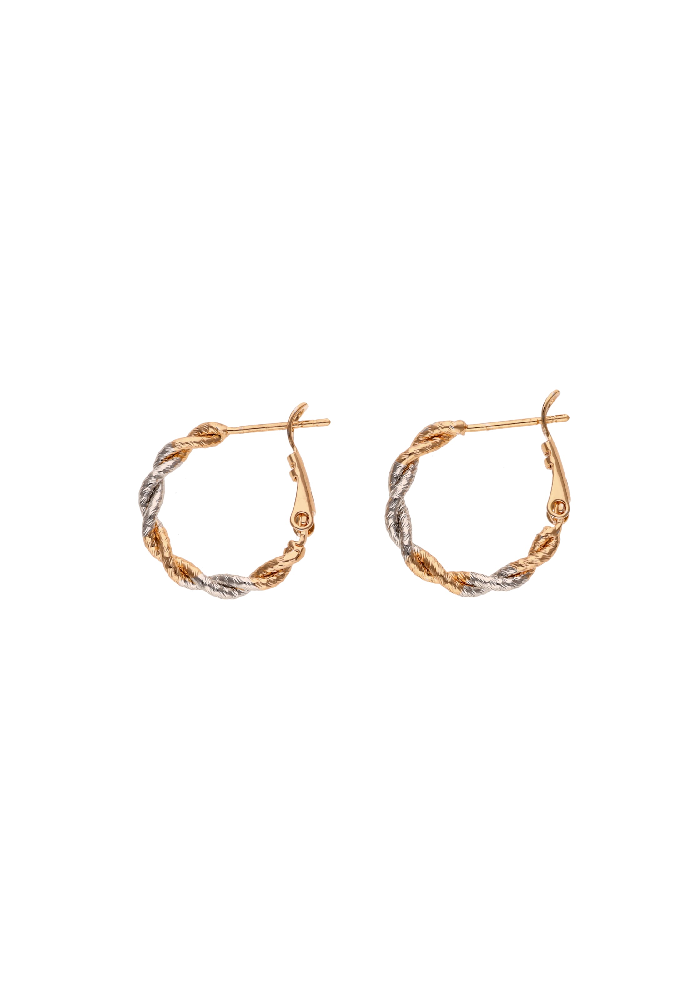 Boucles d'oreilles faina en or : devant