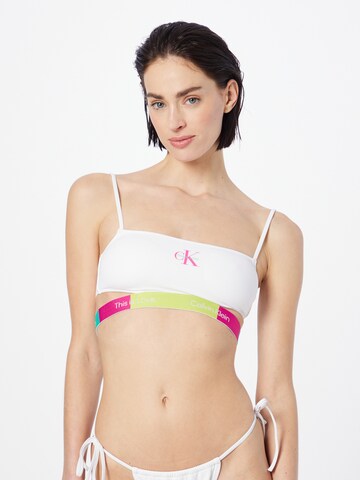 Bustino Top per bikini di Calvin Klein Swimwear in bianco: frontale