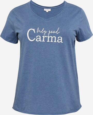 ONLY Carmakoma T-Shirt 'QUOTE' in Blau: predná strana