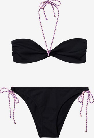 MANGO TEEN Bikini 'Sardinia' in Black: front