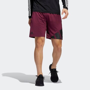 Regular Pantalon de sport ADIDAS PERFORMANCE en rouge : devant