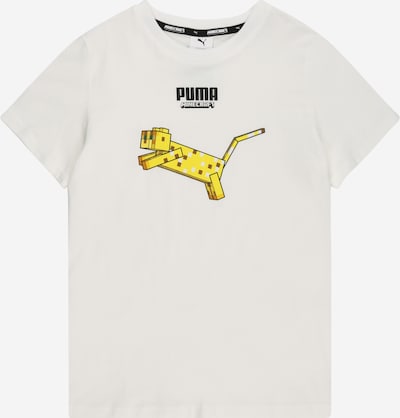 PUMA T-Shirt en jaune / noir / blanc, Vue avec produit