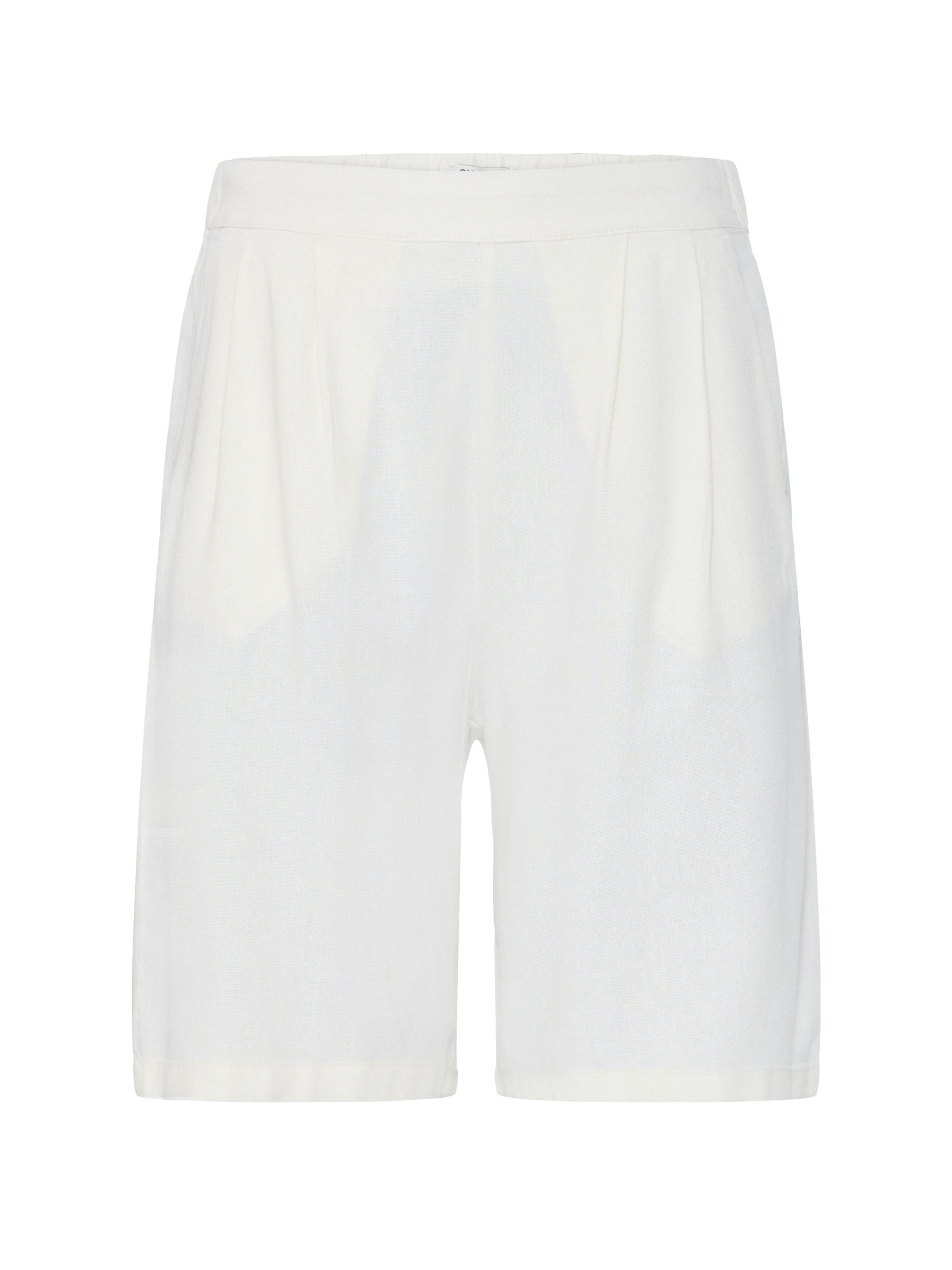 Oxmo - Pantalón ' OXNInna Linen Mix Bermuda ' en blanco: frente