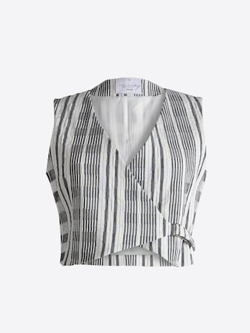 Gilet de costume 4TAILORS en noir : devant