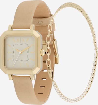 ARMANI EXCHANGE Analoginen kello värissä beige / kerma / kulta / läpinäkyvä, Tuotenäkymä