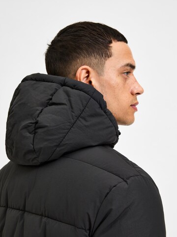 SELECTED HOMME Winter Jacket 'Harry' in Black