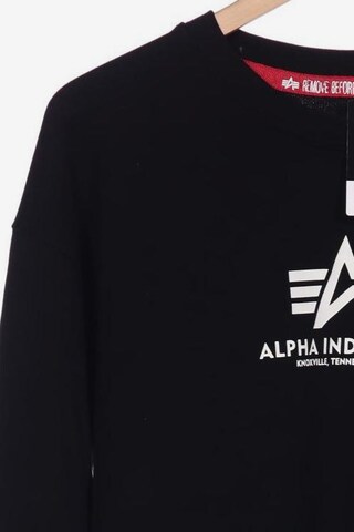 ALPHA INDUSTRIES Sweatshirt & Zip-Up Hoodie in S in Black