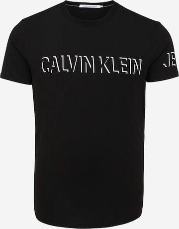 Calvin Klein Jeans Plus T-Shirt in Schwarz: front