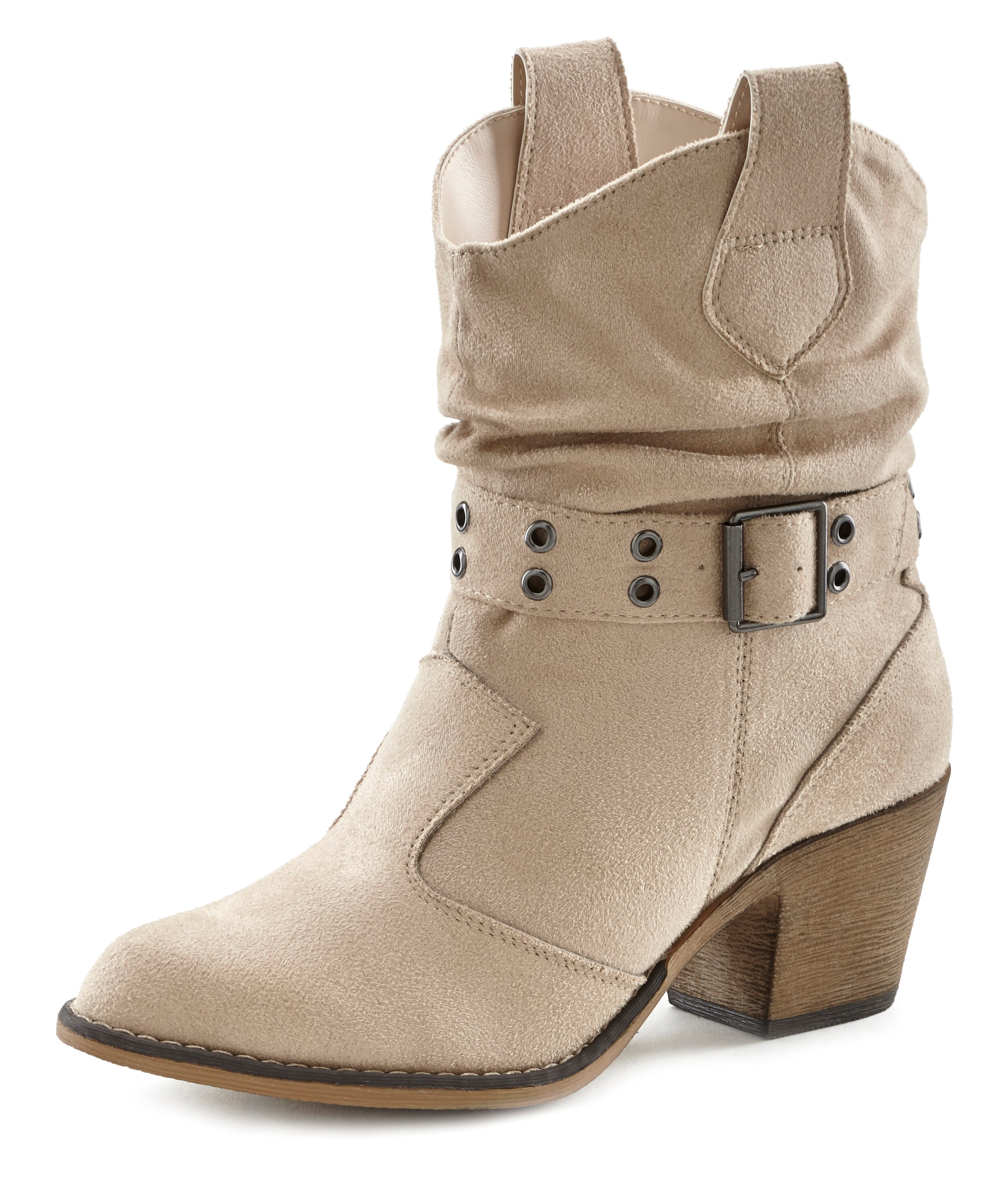 LASCANA Ankle Boots in Beige: front