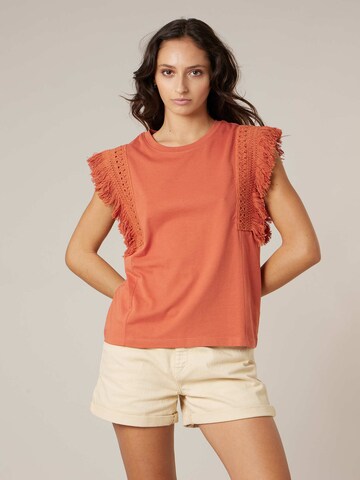 T-shirt 'Dayna' Deeluxe en orange : devant