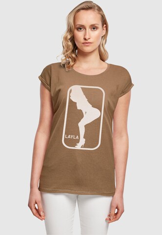 Merchcode Shirt 'Layla Dance' in Groen: voorkant