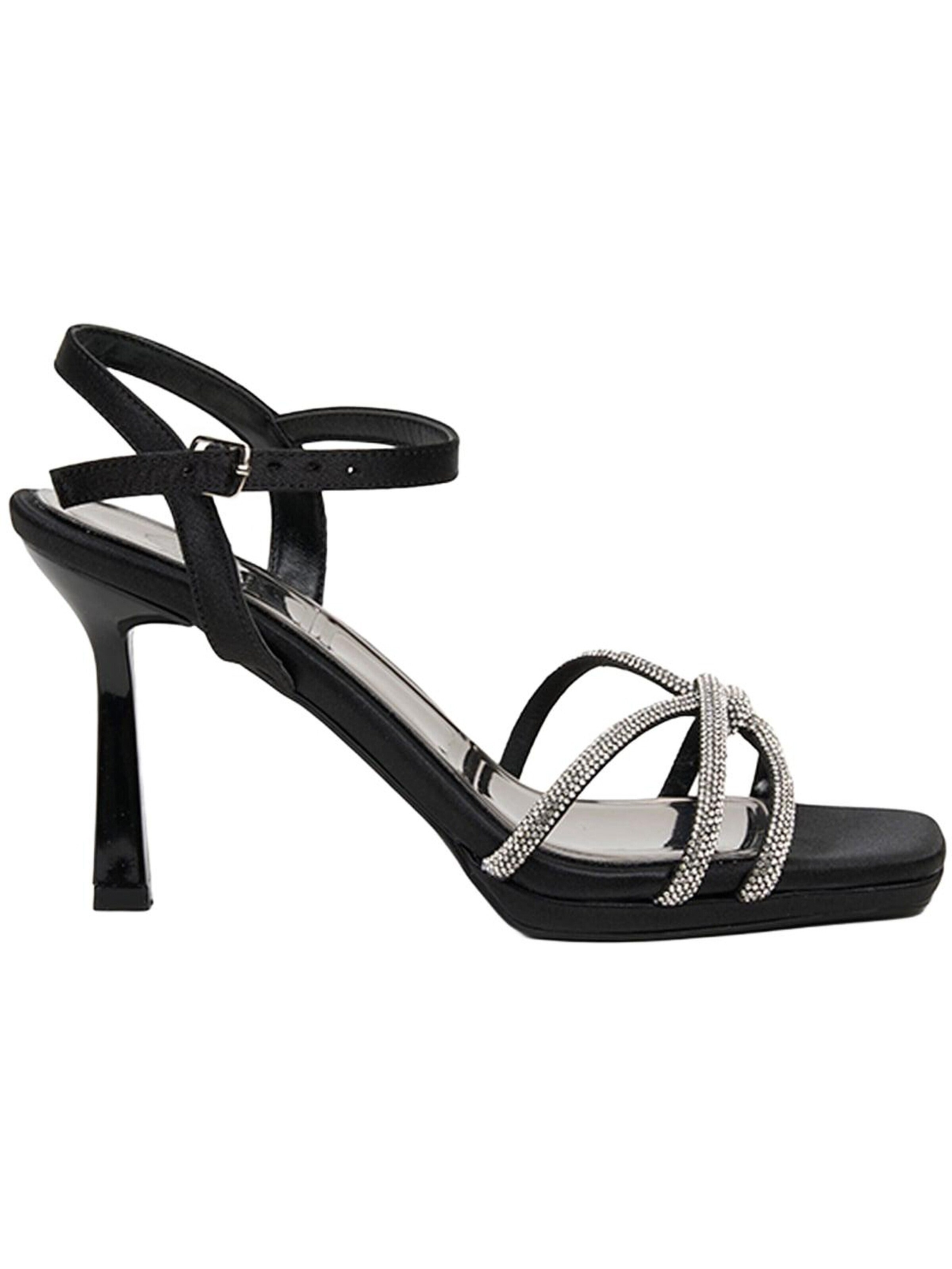Desa Sandalen met riem 'Stilett' in Zwart