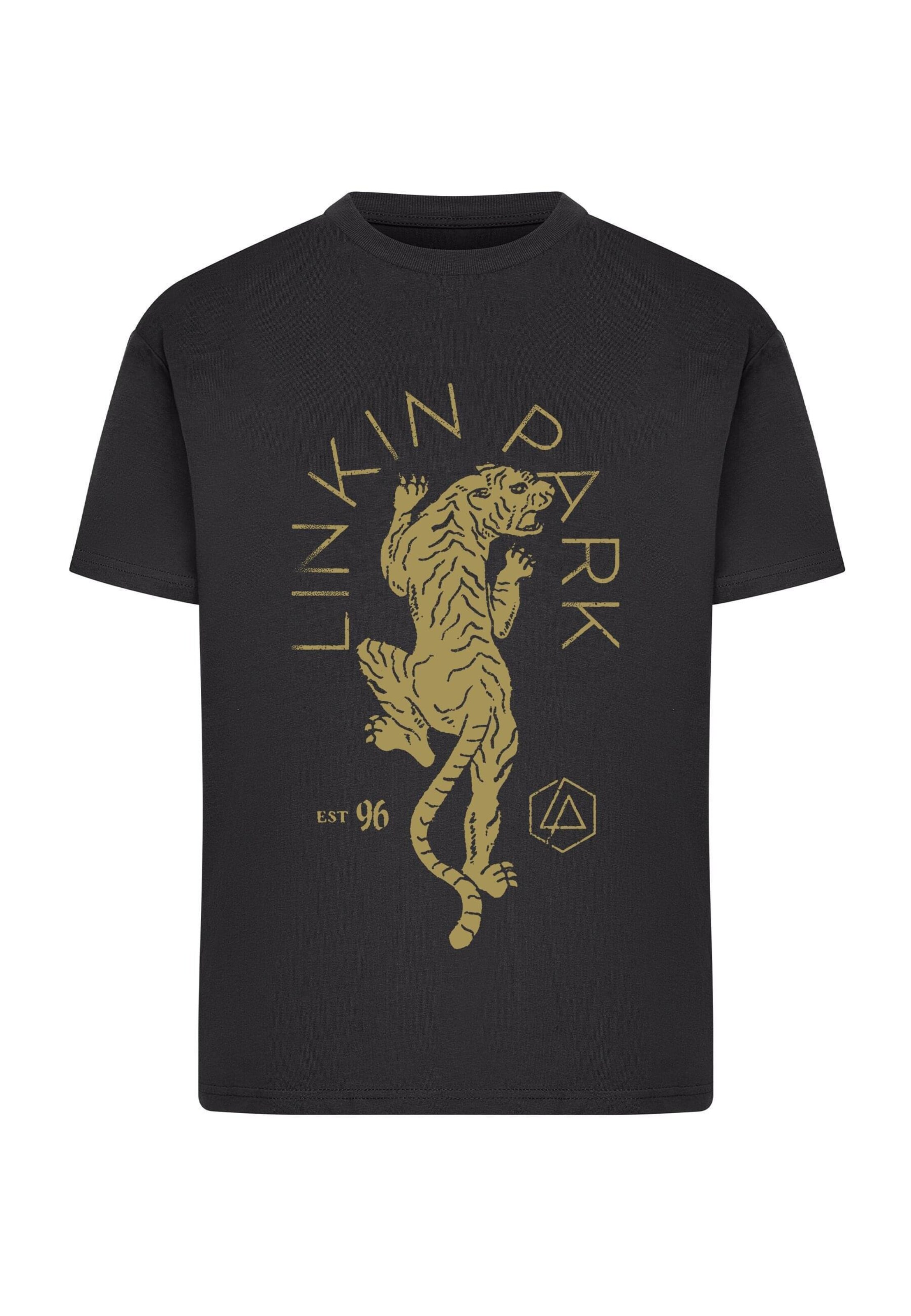 Merchcode Shirt 'Tiger' in Zwart: voorkant