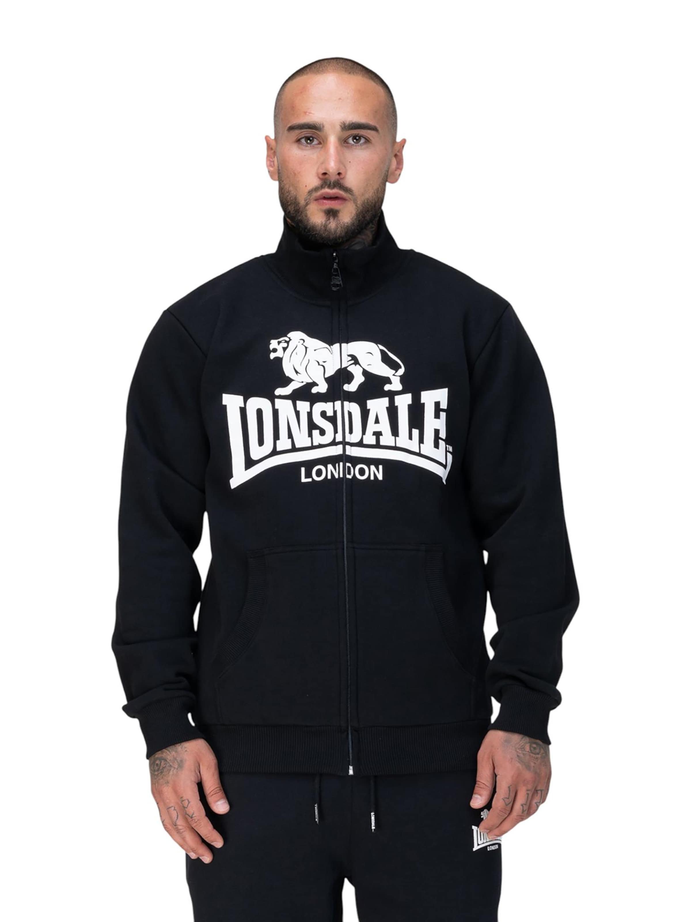 LONSDALE Tepláková bunda 'Blencarn' - Čierna: predná strana