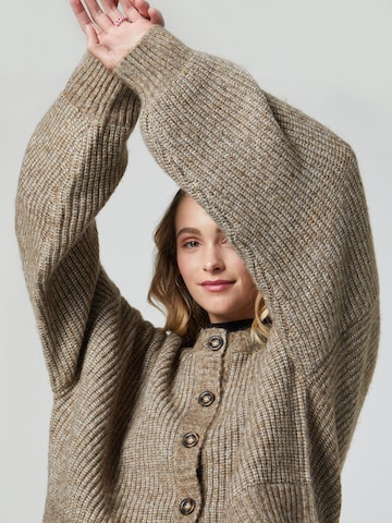 florence by mills exclusive for ABOUT YOU Knit Cardigan 'Asta' in Brown