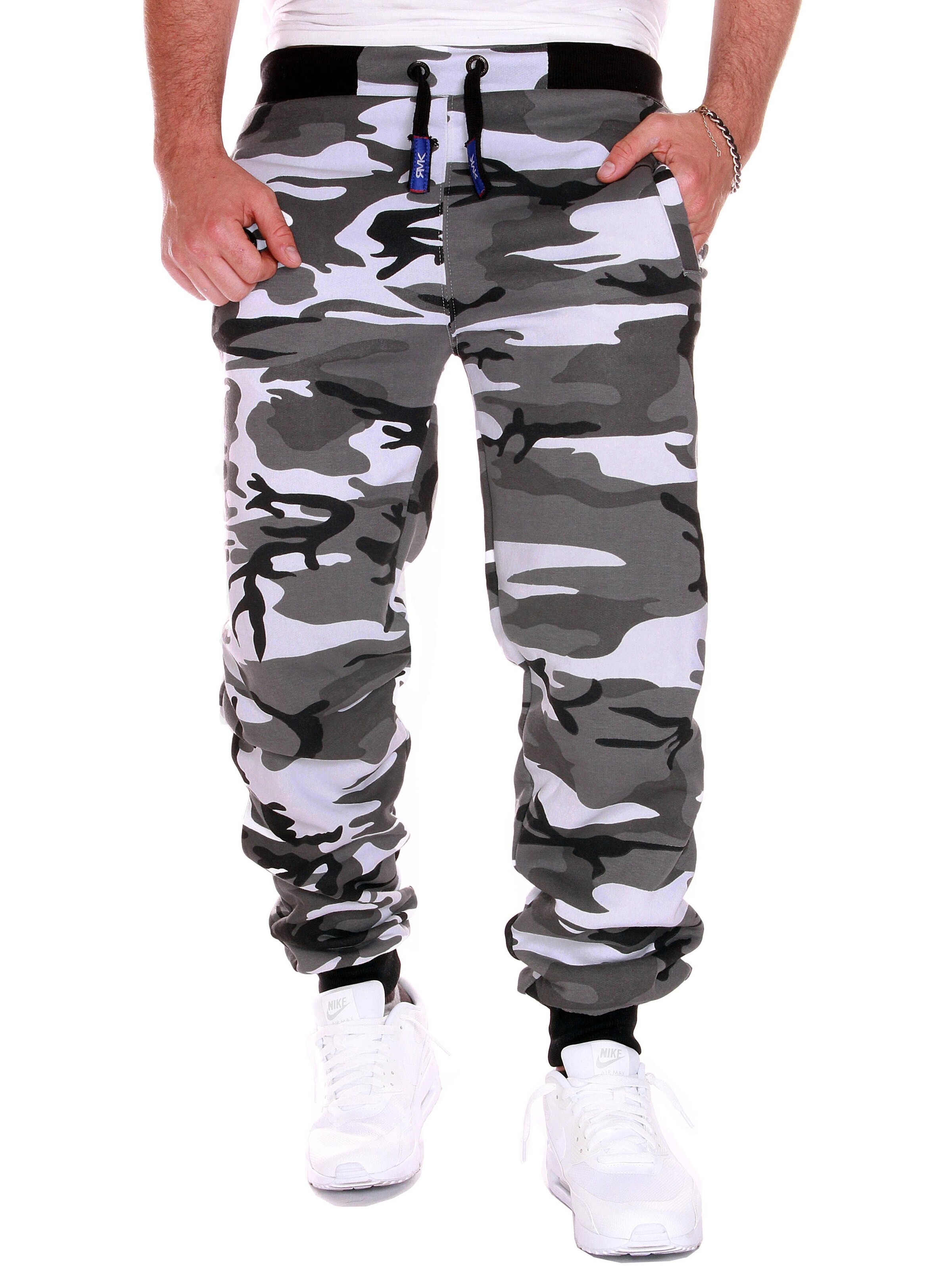 RMK Regular Workout Pants 'Camou Jogger' in Grey: front