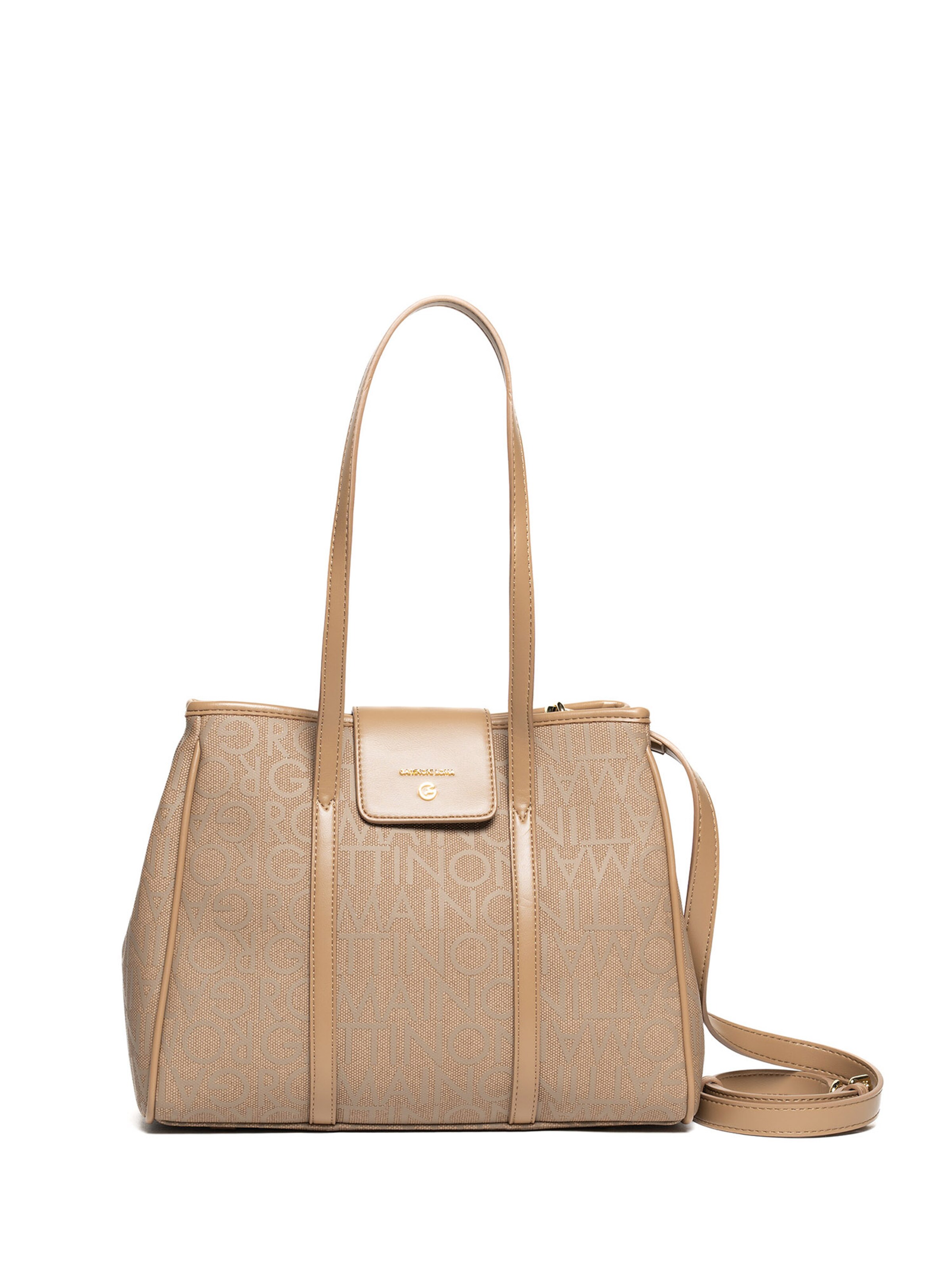 Borsa a mano di Gattinoni in beige: frontale