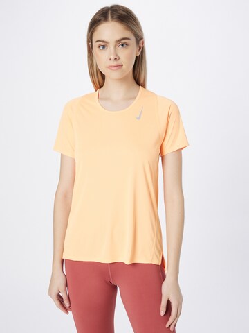 NIKETehnička sportska majica 'Race' - narančasta boja: prednji dio