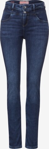 STREET ONE Slimfit Jeans in Blauw: voorkant