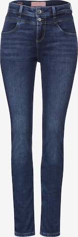STREET ONE Slimfit Jeans in Blauw: voorkant