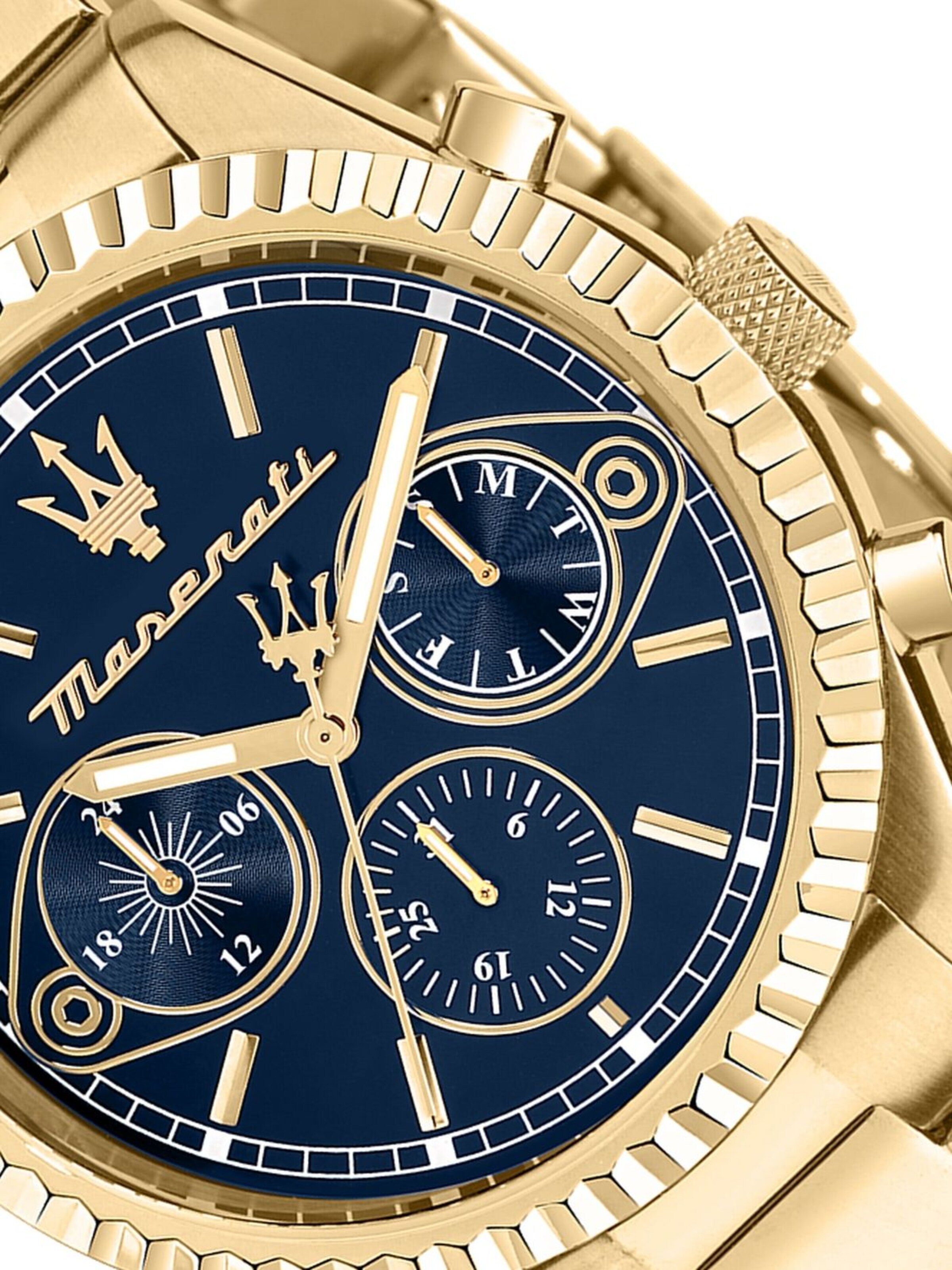 Montre à affichage analogique Maserati en or
