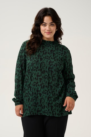 KAFFE CURVE Bluse 'KC Lune' i grøn: forside