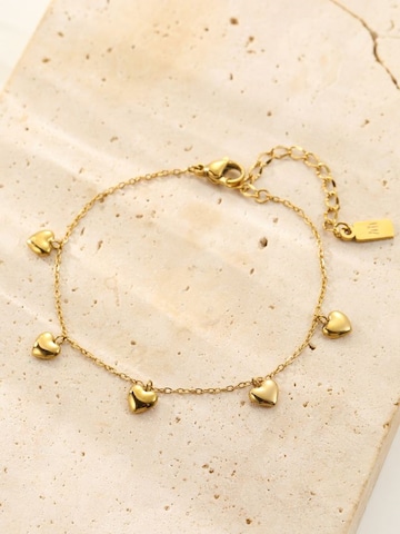 Braccialetto 'Heart Parade' di Hey Happiness in oro