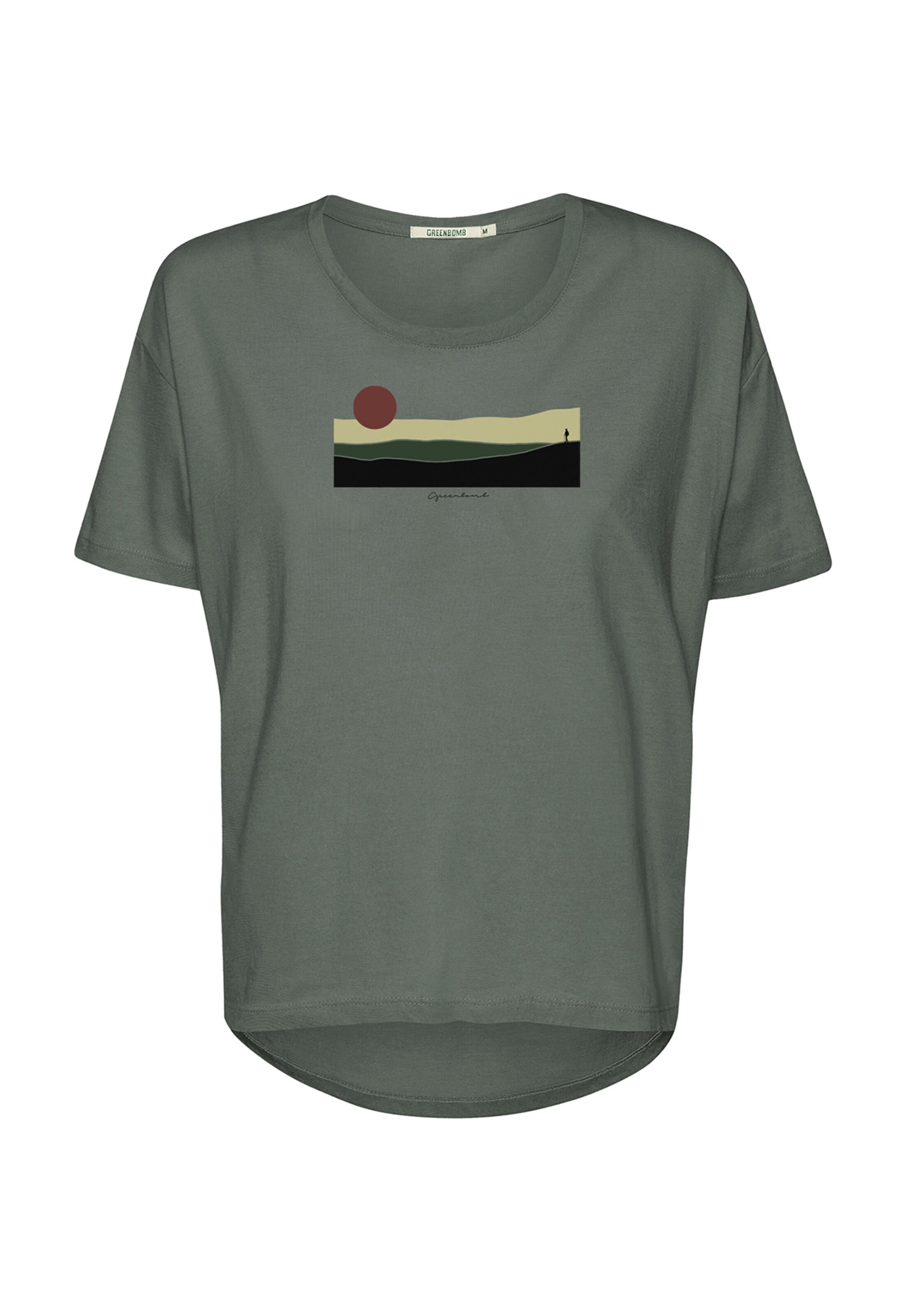 GREENBOMB Shirt 'Nature Pathway' in Groen: voorkant