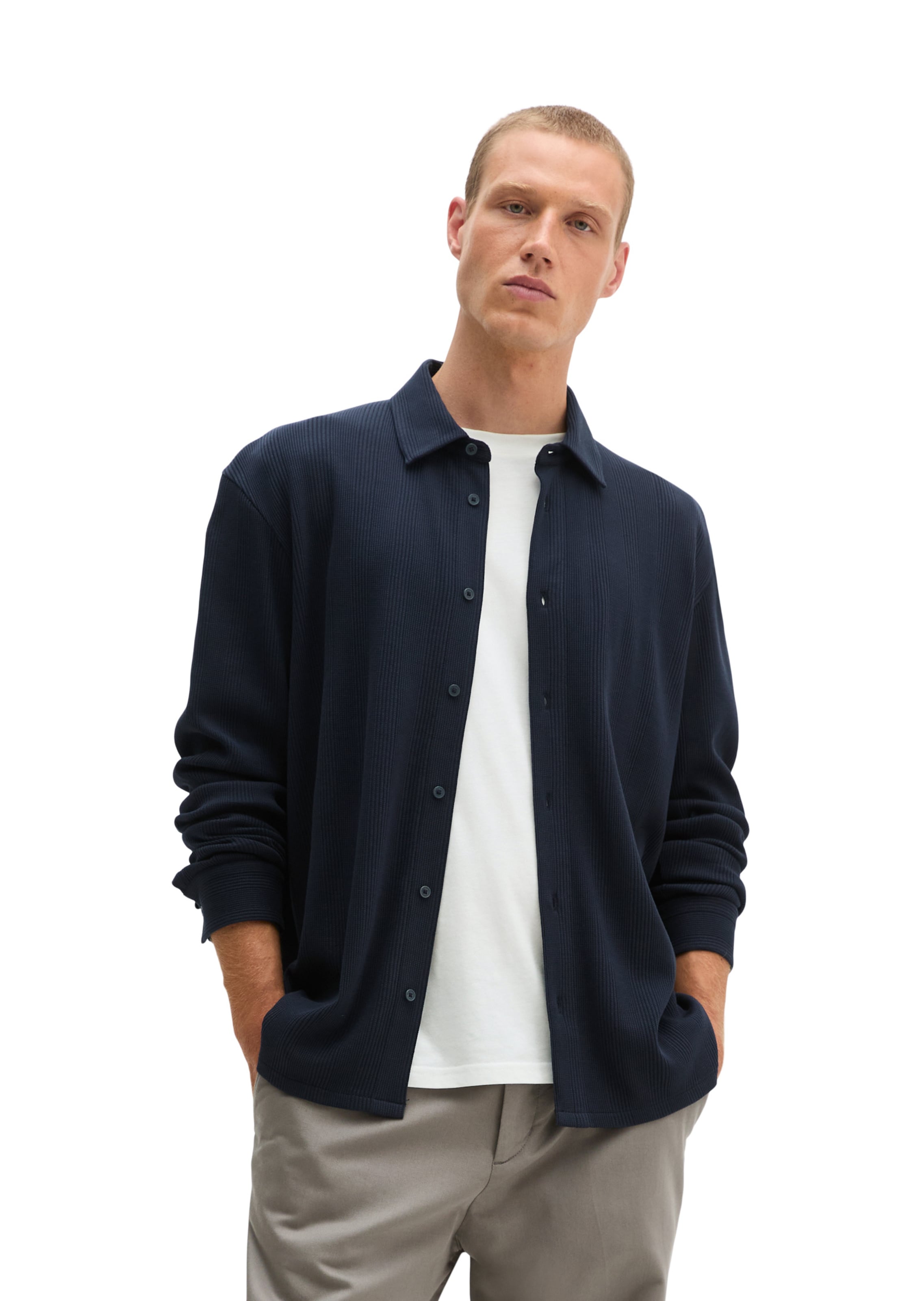 Marc O'Polo Regular Fit Hemd in Blau: Vorderseite