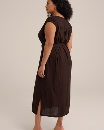 WE Fashion Etuikleid in Braun