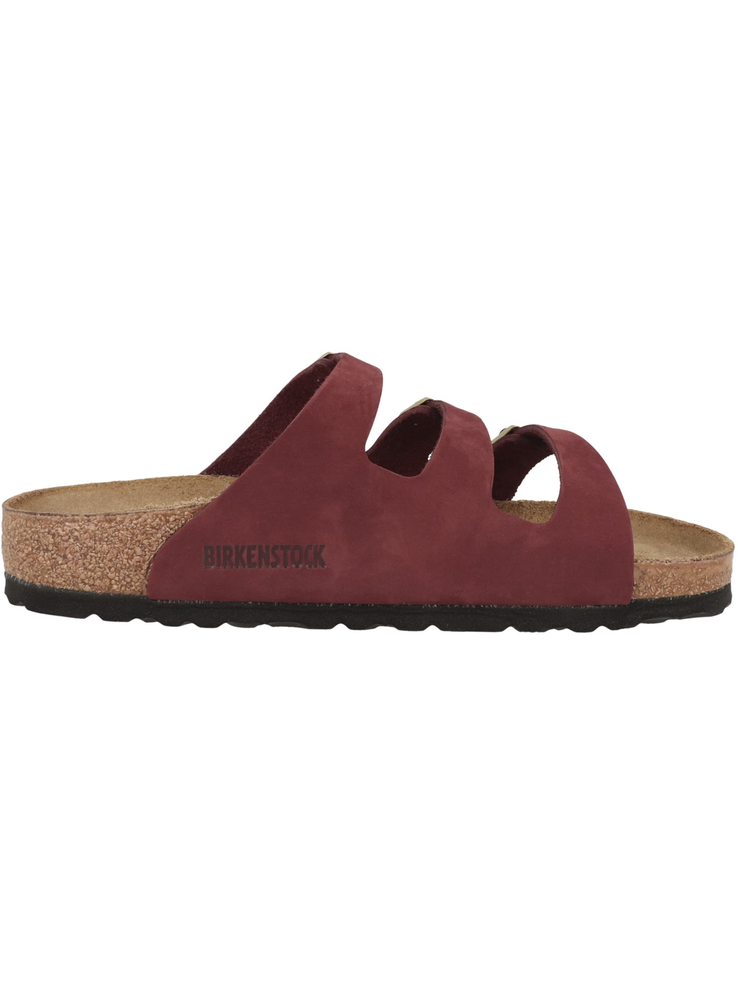 Mule 'Florida' BIRKENSTOCK en rouge : sur le côté