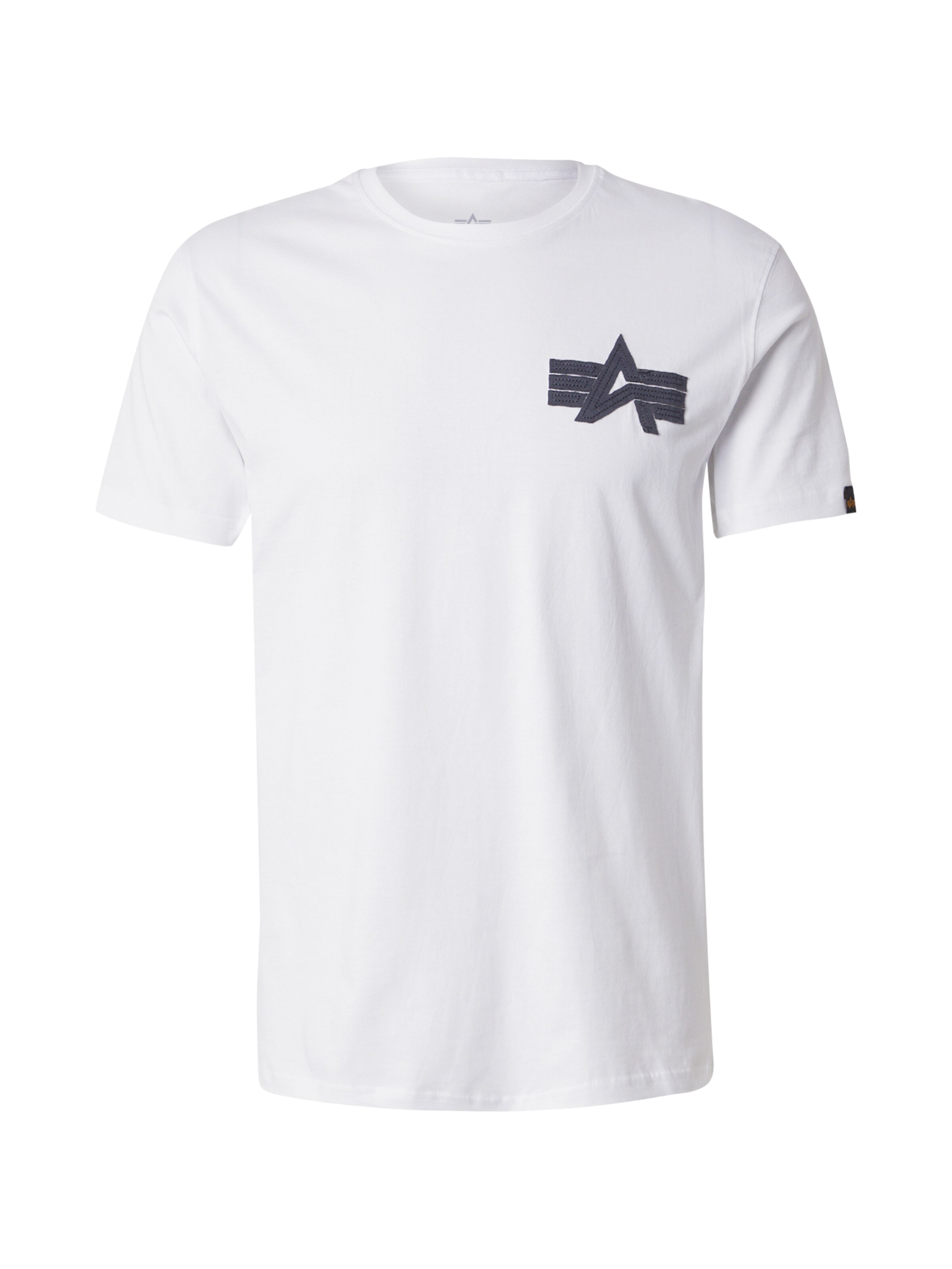 ALPHA INDUSTRIES Póló 'Coach' - fehér: elől