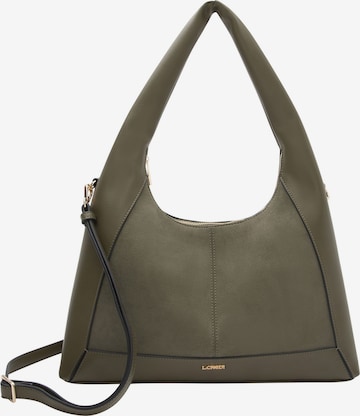 Borsa a spalla 'Palmira' di L.CREDI in verde: frontale