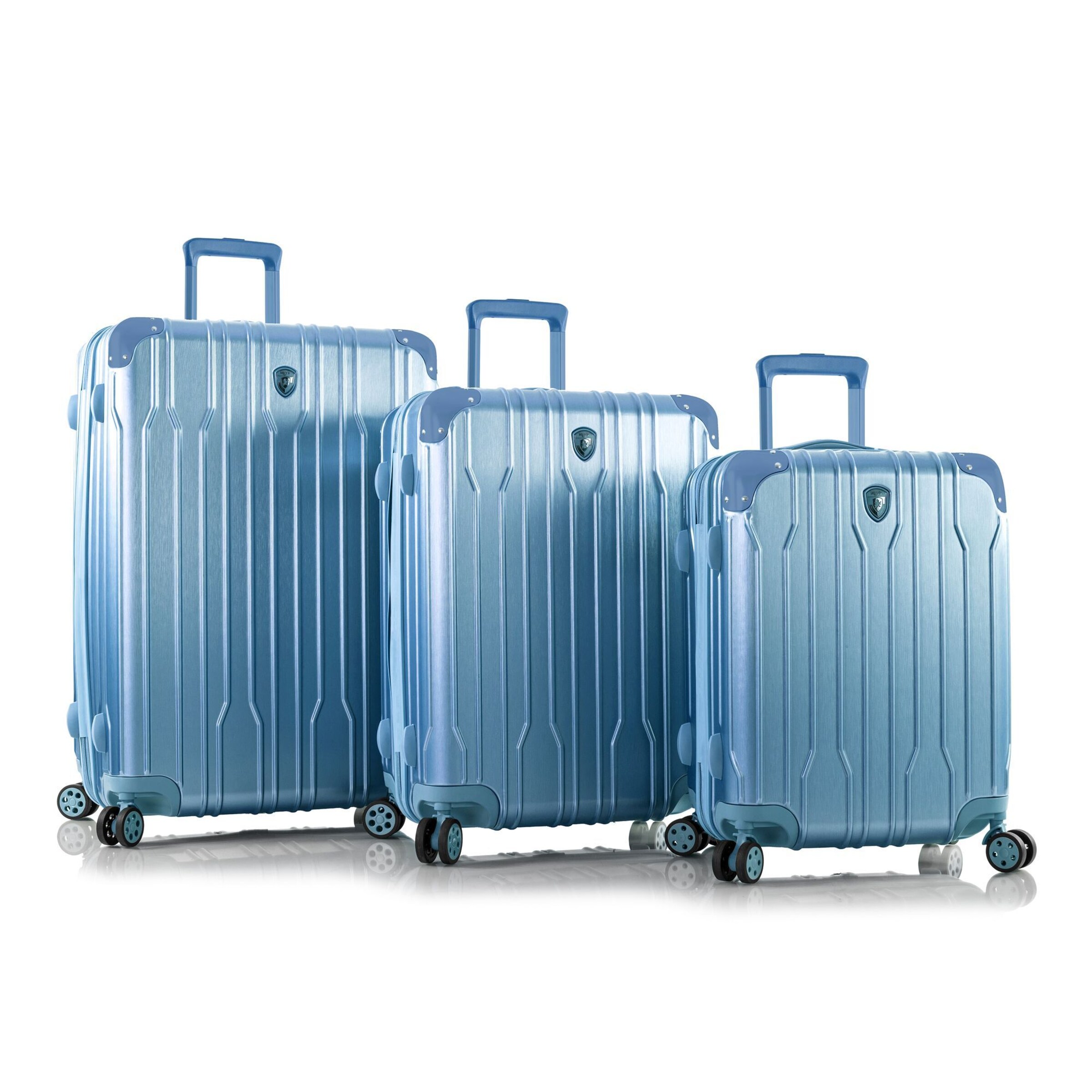 Heys Suitcase Set 'Xtrak' in Blue: front