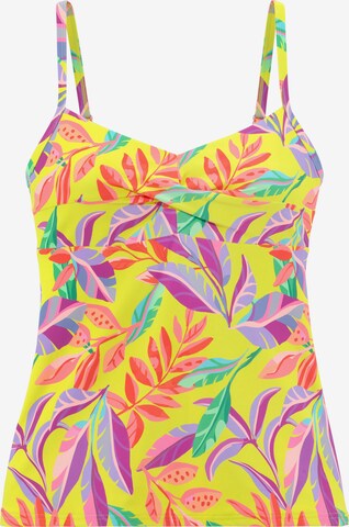 s.Oliver Bralette Tankini Top in Yellow: front