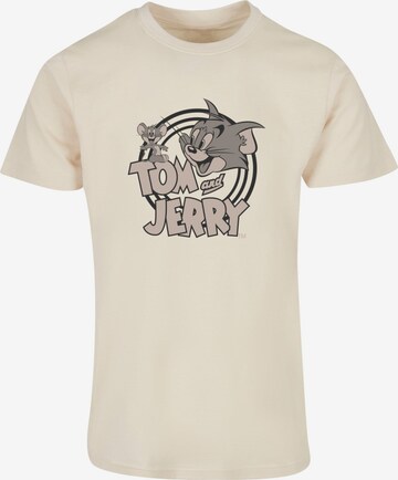 ABSOLUTE CULT T-Shirt 'Tom and Jerry' in Beige: predná strana