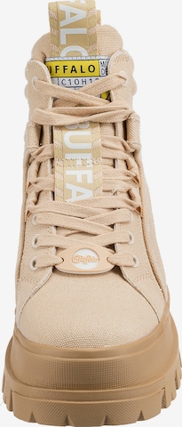 BUFFALO - Botines con cordones 'ASPHA NC MID - COTTON' en beige