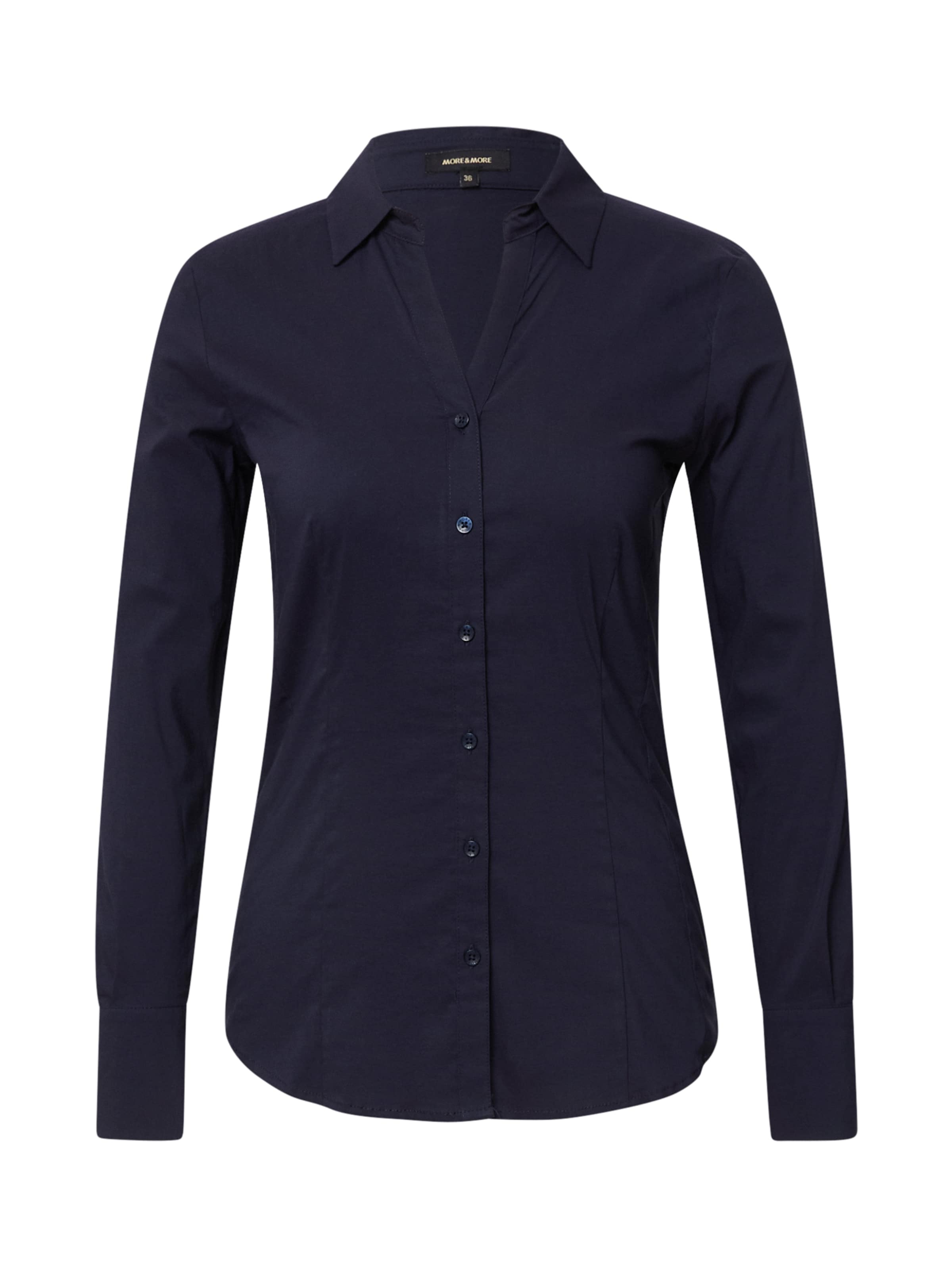 MORE & MORE Bluse 'Billa' in Blau: Vorderseite