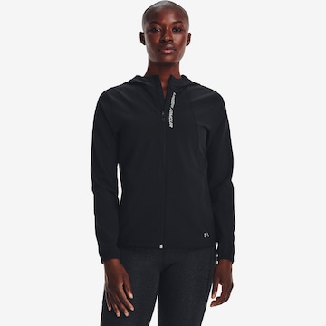 UNDER ARMOUR Athletic Jacket 'OutRun The Storm' in Black: front