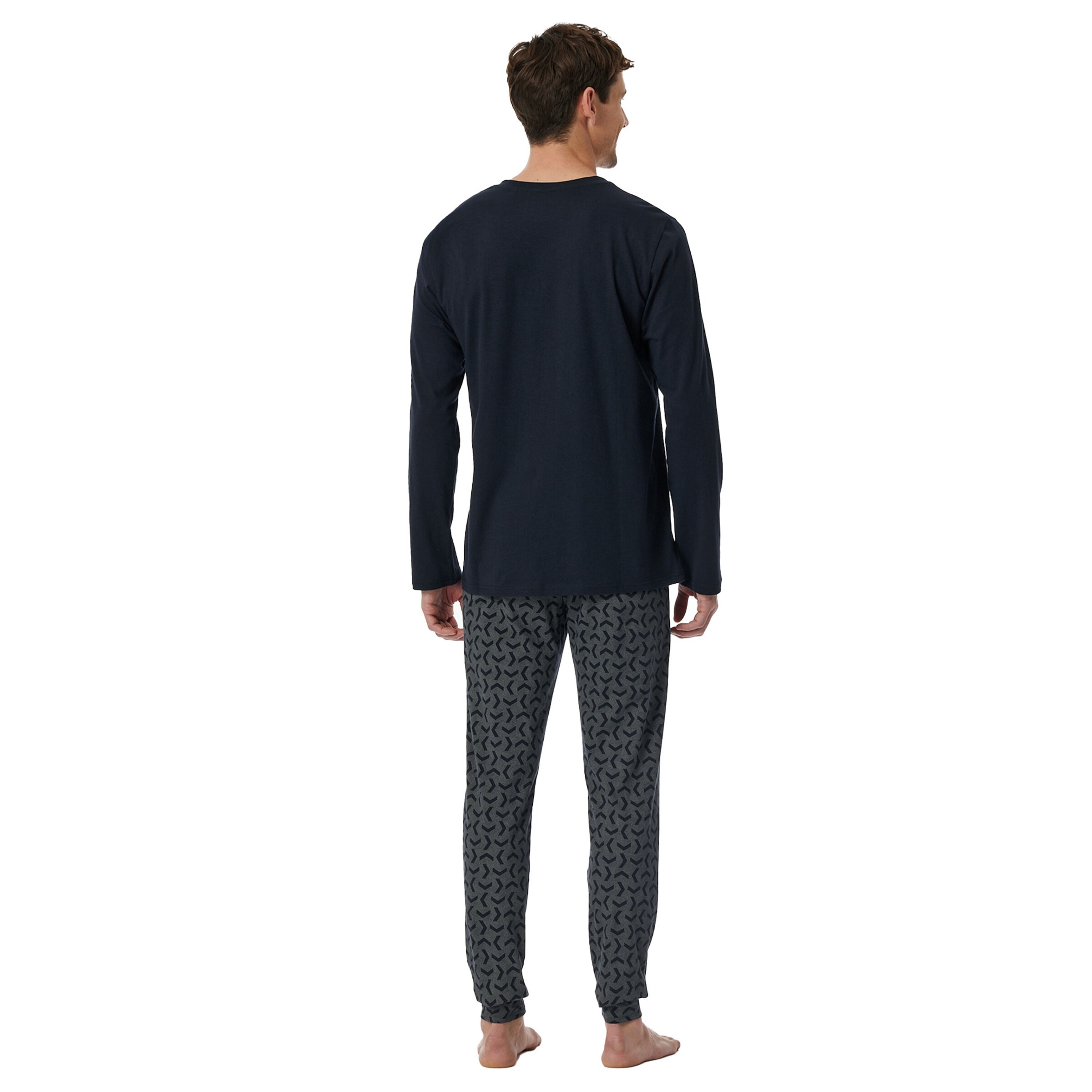 SCHIESSER Pyjama 'Casual Essentials' in Blau