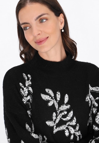 Usha Gebreide jurk in Zwart