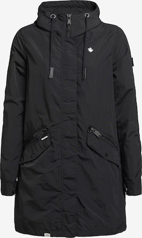 khujo Ανοιξιάτικο και φθινοπωρινό παλτό 'GAMES' σε μαύρο: μπροστά