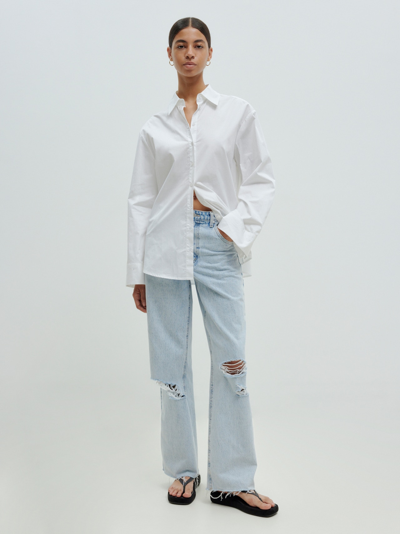 EDITED Produkte Bluse 'Mica' - weiß