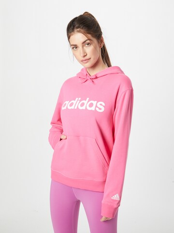 ADIDAS SPORTSWEAR Μπλούζα φούτερ 'Essentials Linear' σε ροζ: μπροστά