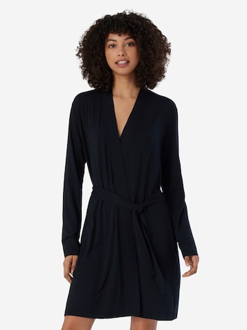 SCHIESSER Bademantel lang 'Jersey' in Schwarz