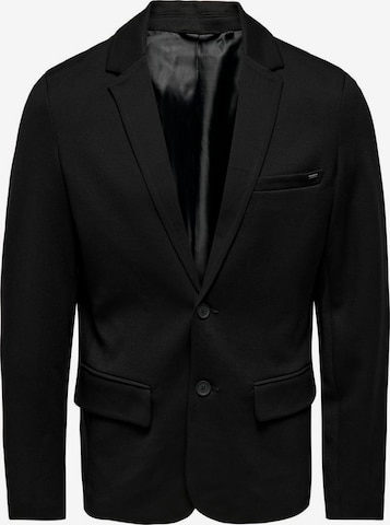 Coupe slim Veste de costume 'MARK' Only & Sons en noir : devant