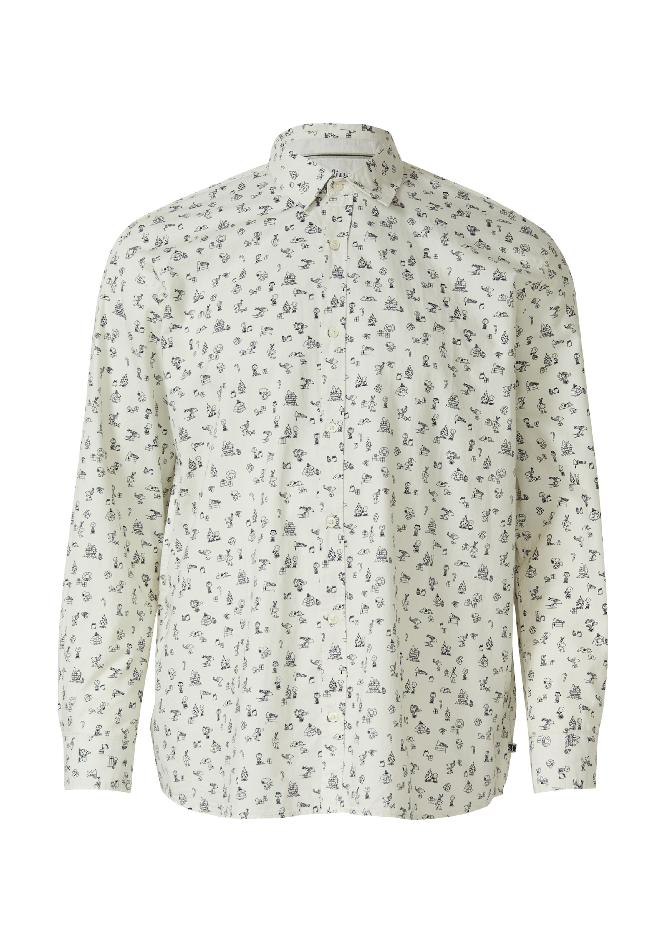 s.Oliver Comfort Fit Hemd in Beige: Vorderseite